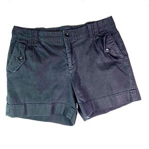 Banana Republic Martin Fit Shorts 10 Black Stretch Cotton Chino
